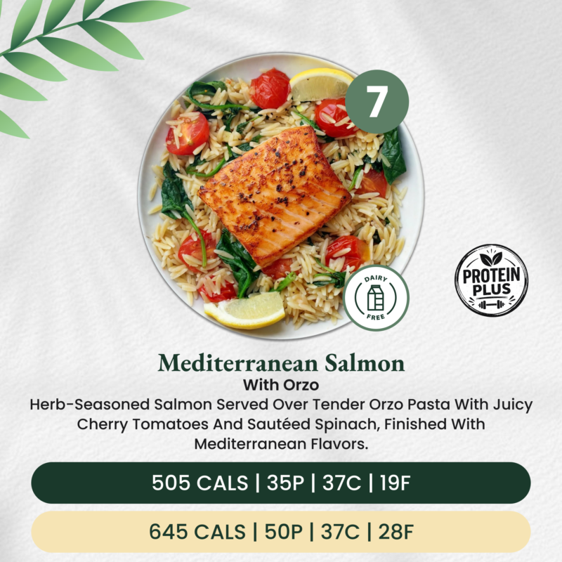 Mediterranean Salmon with Orzo Weekly Subscription